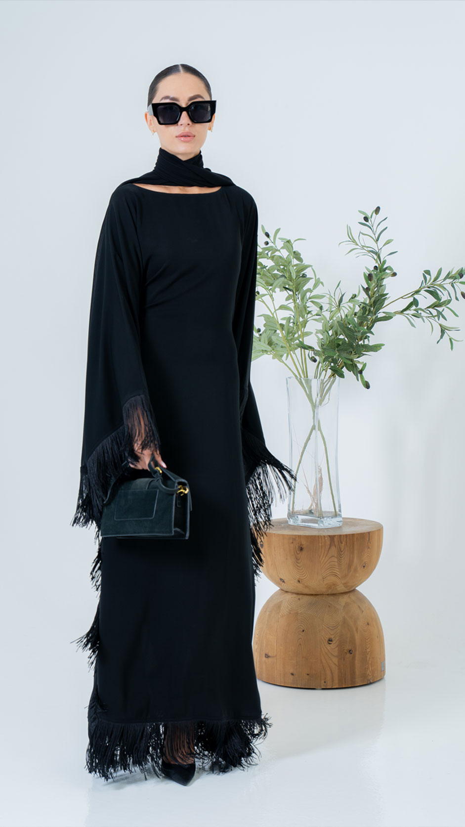 Butterfly Lace Open Abaya