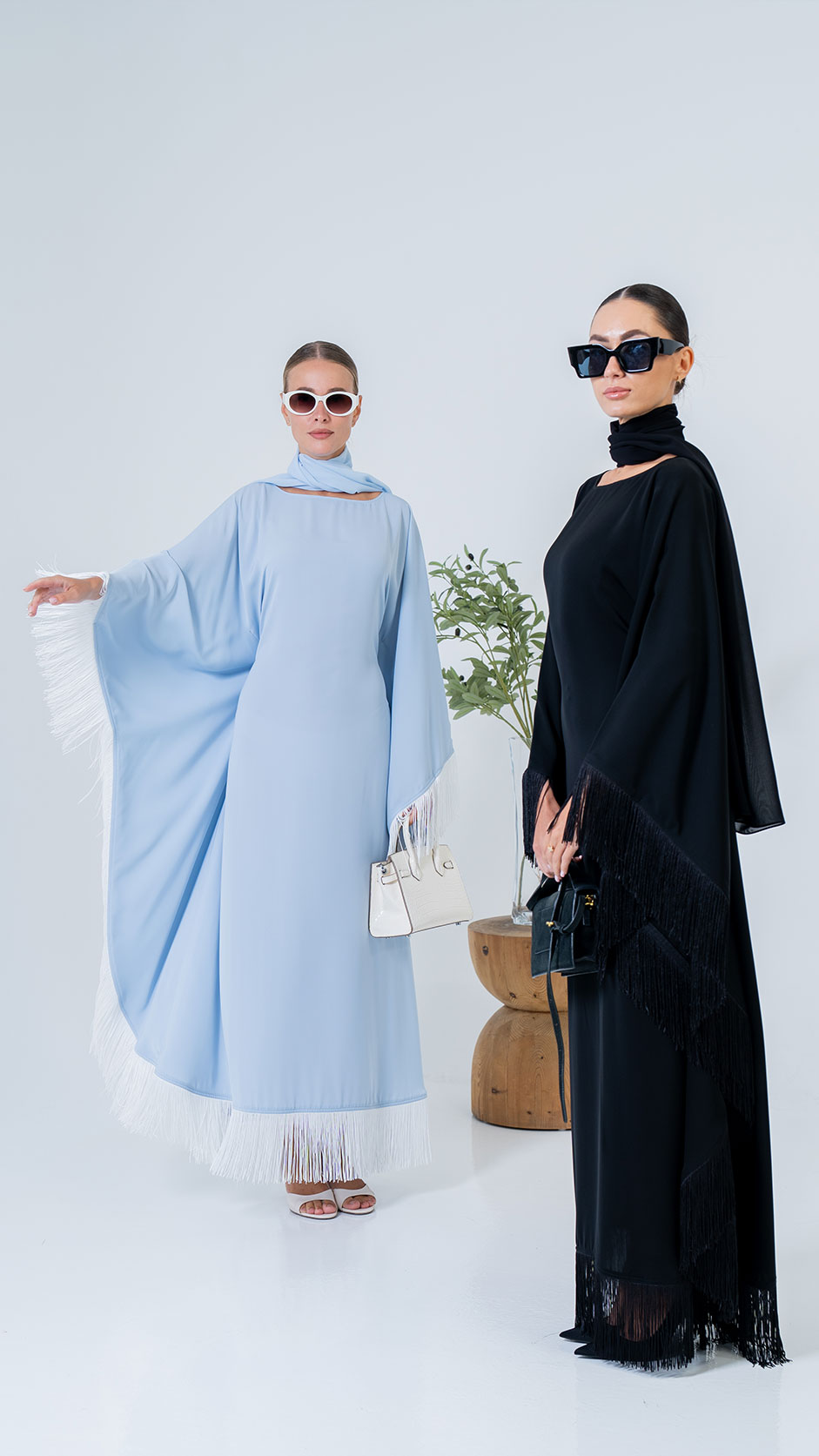 Butterfly Lace Open Abaya