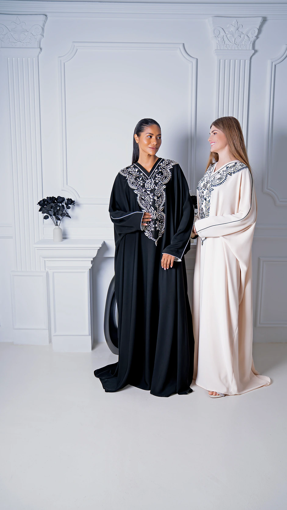 Embroidered Farasha Style Nida Abaya