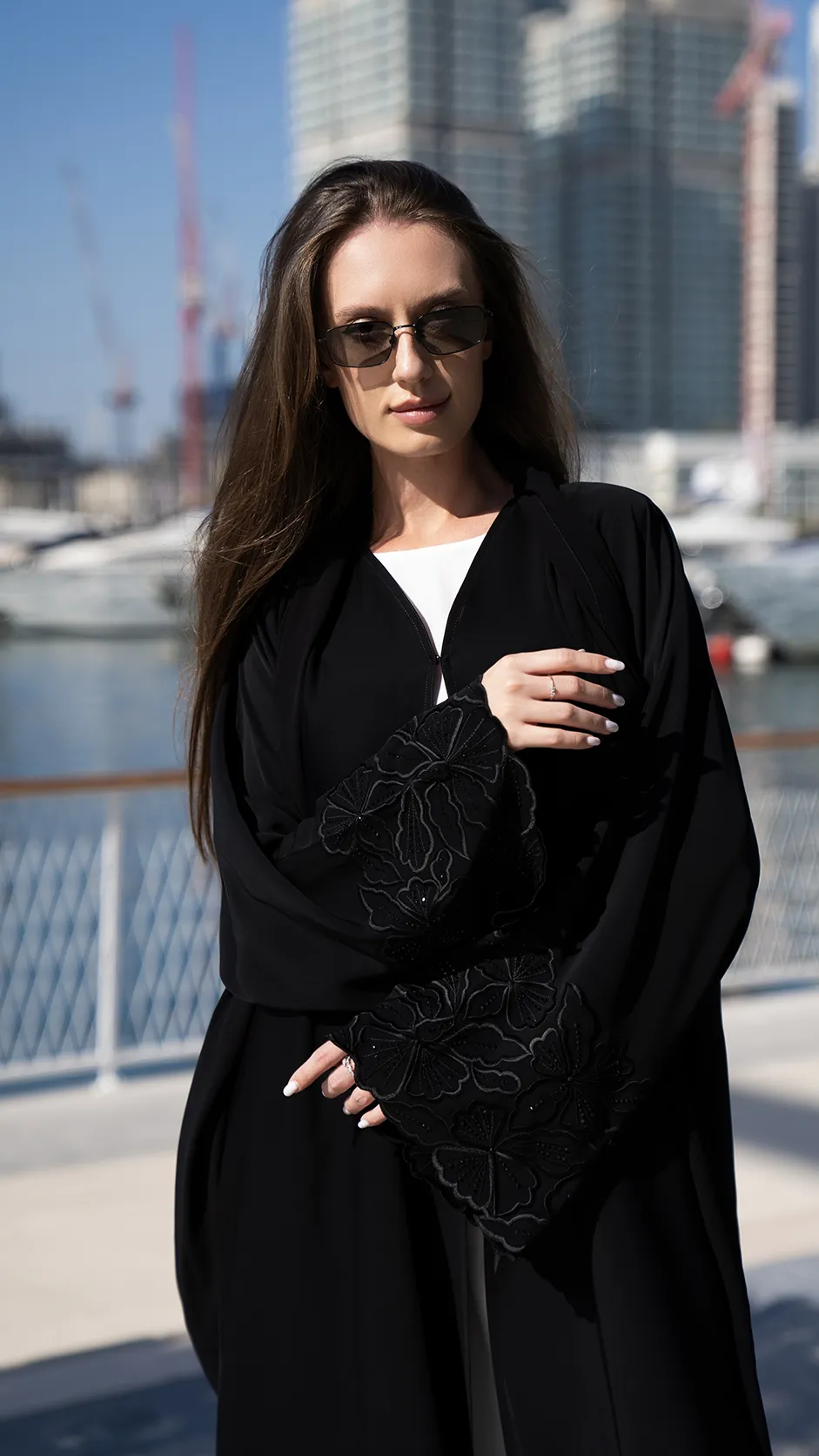 Embroidered Sleeve Abaya