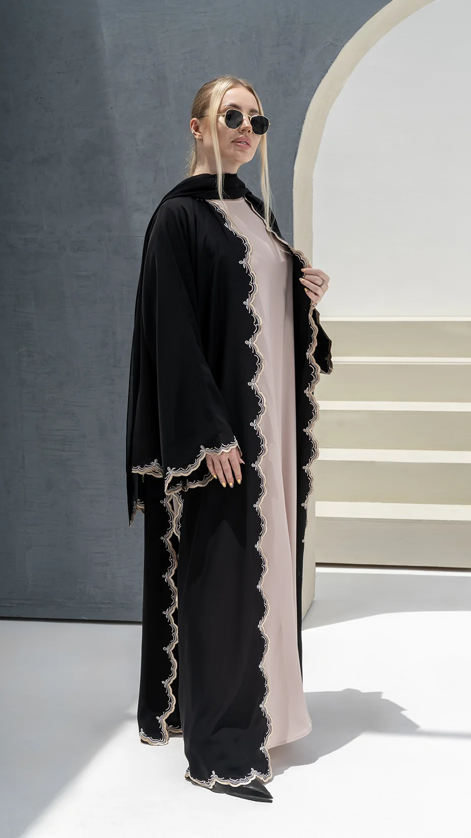Nida Embroidered Abaya with stones