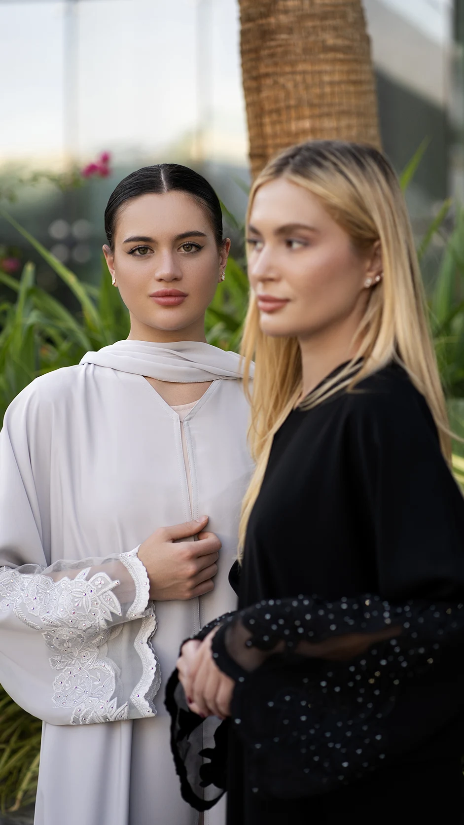 Embroidered Nida Stone Abaya