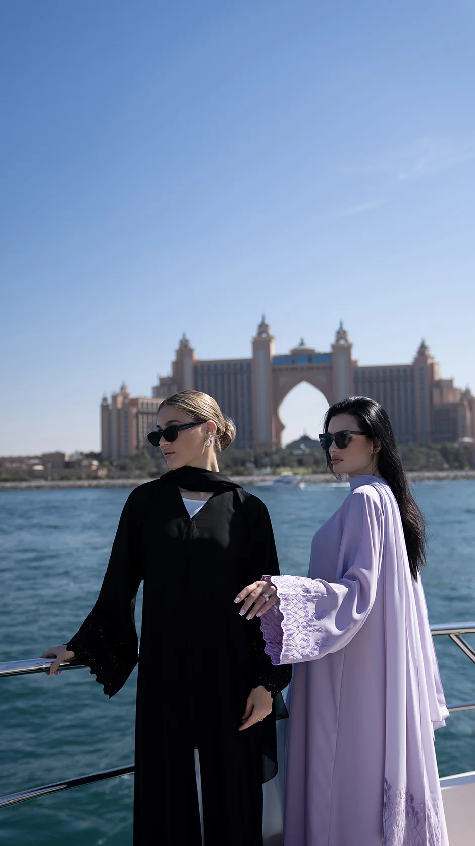 Floral Embroidered Nida Abaya