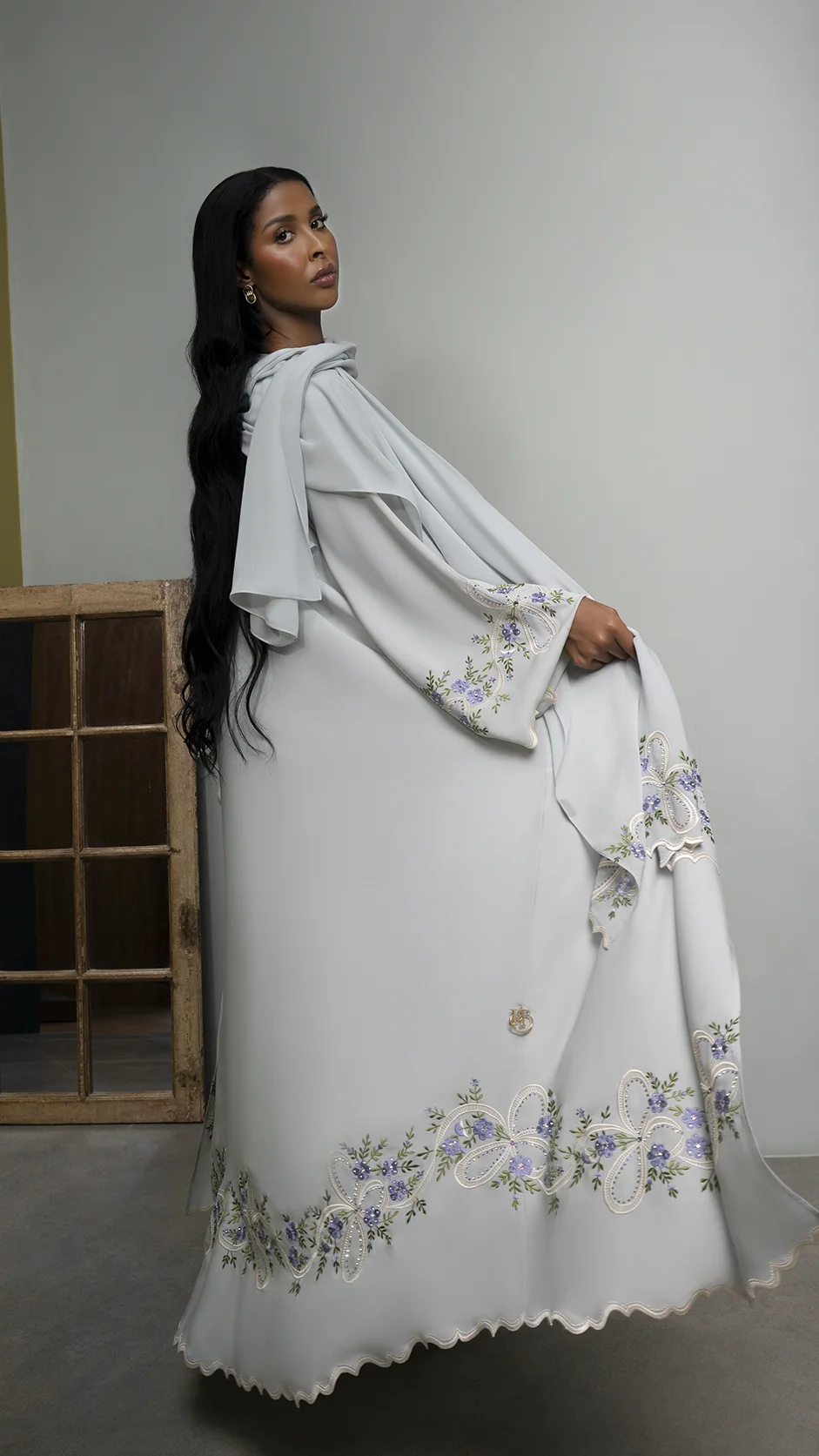Floral Embroidery Abaya