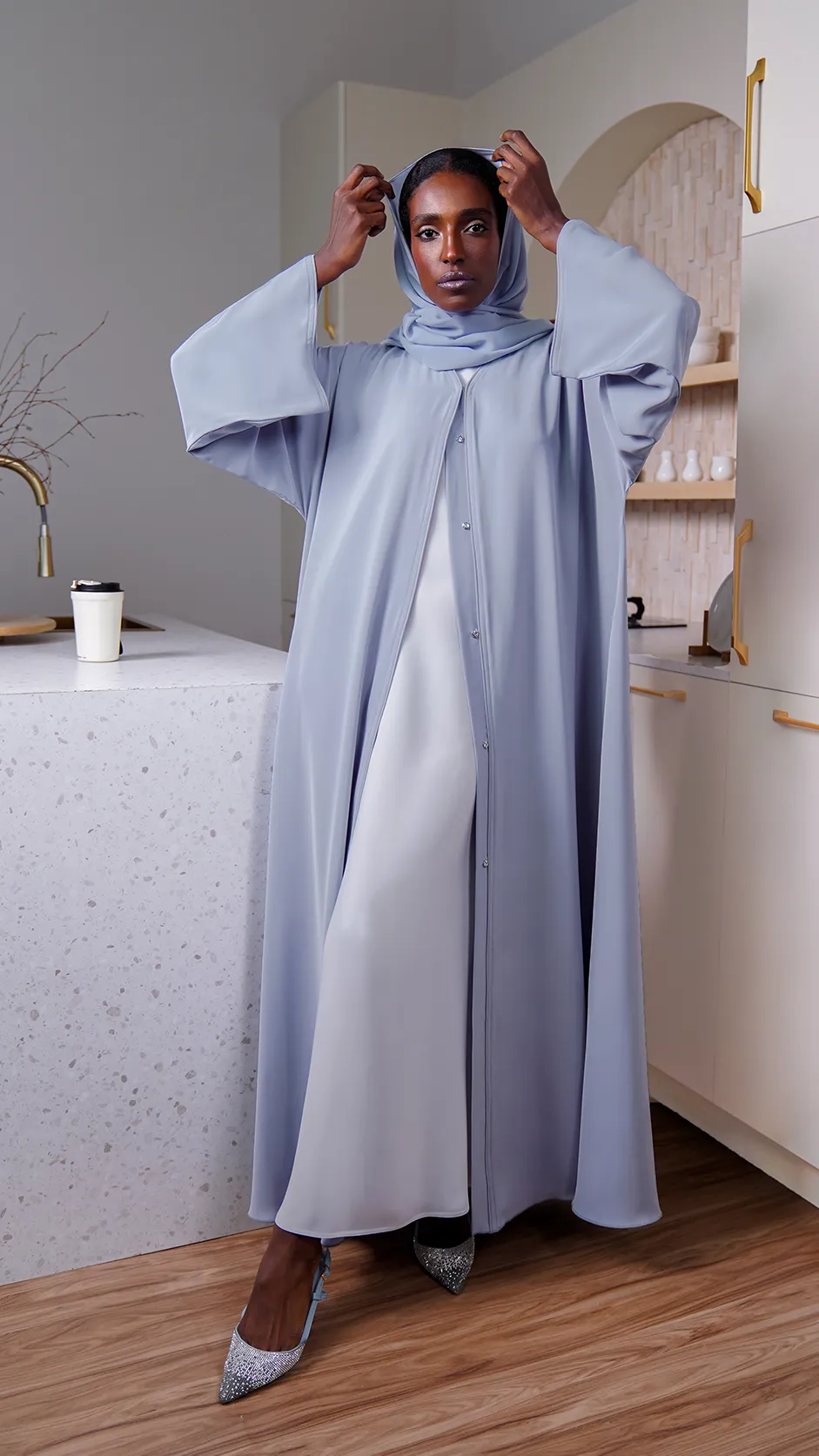 Colored Nida Plain Abaya
