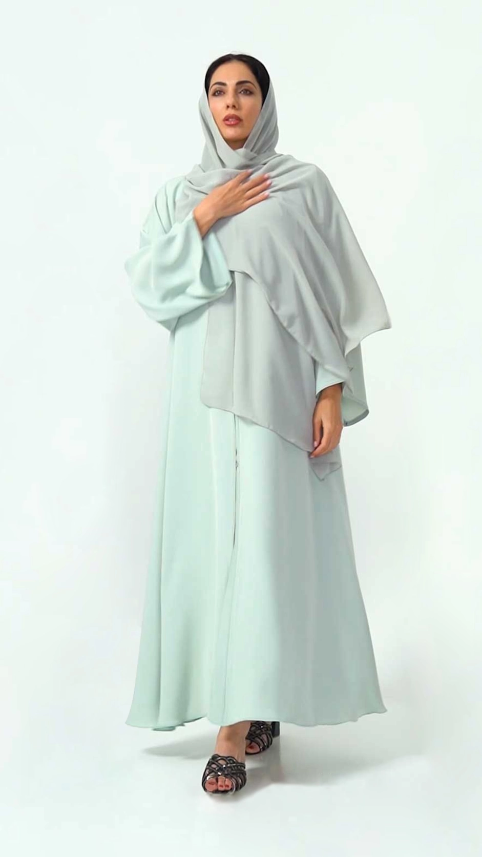 Colored Nida Plain Abaya Colored Nida Plain Abaya