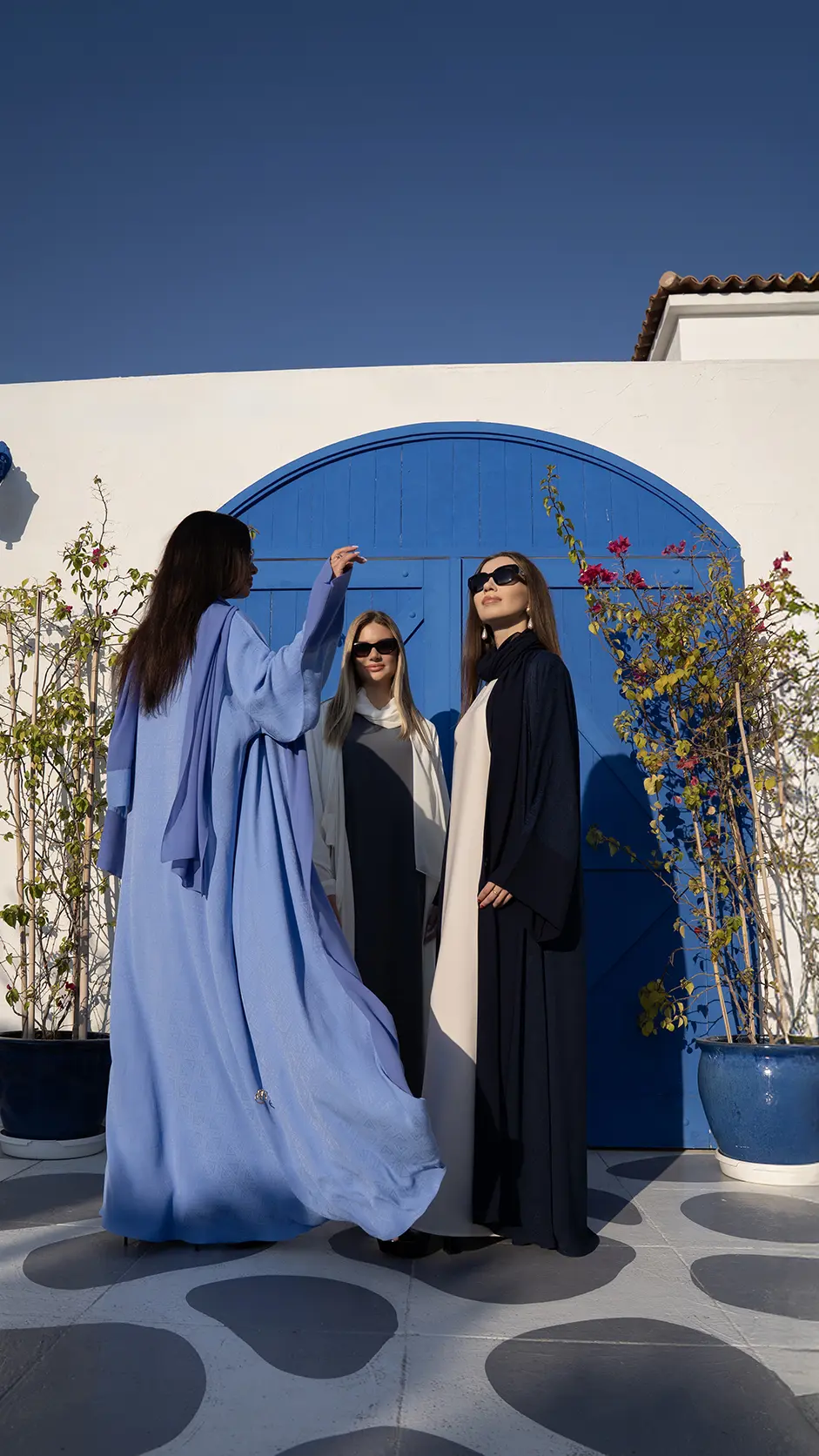 Jacquard Open-Front Abaya