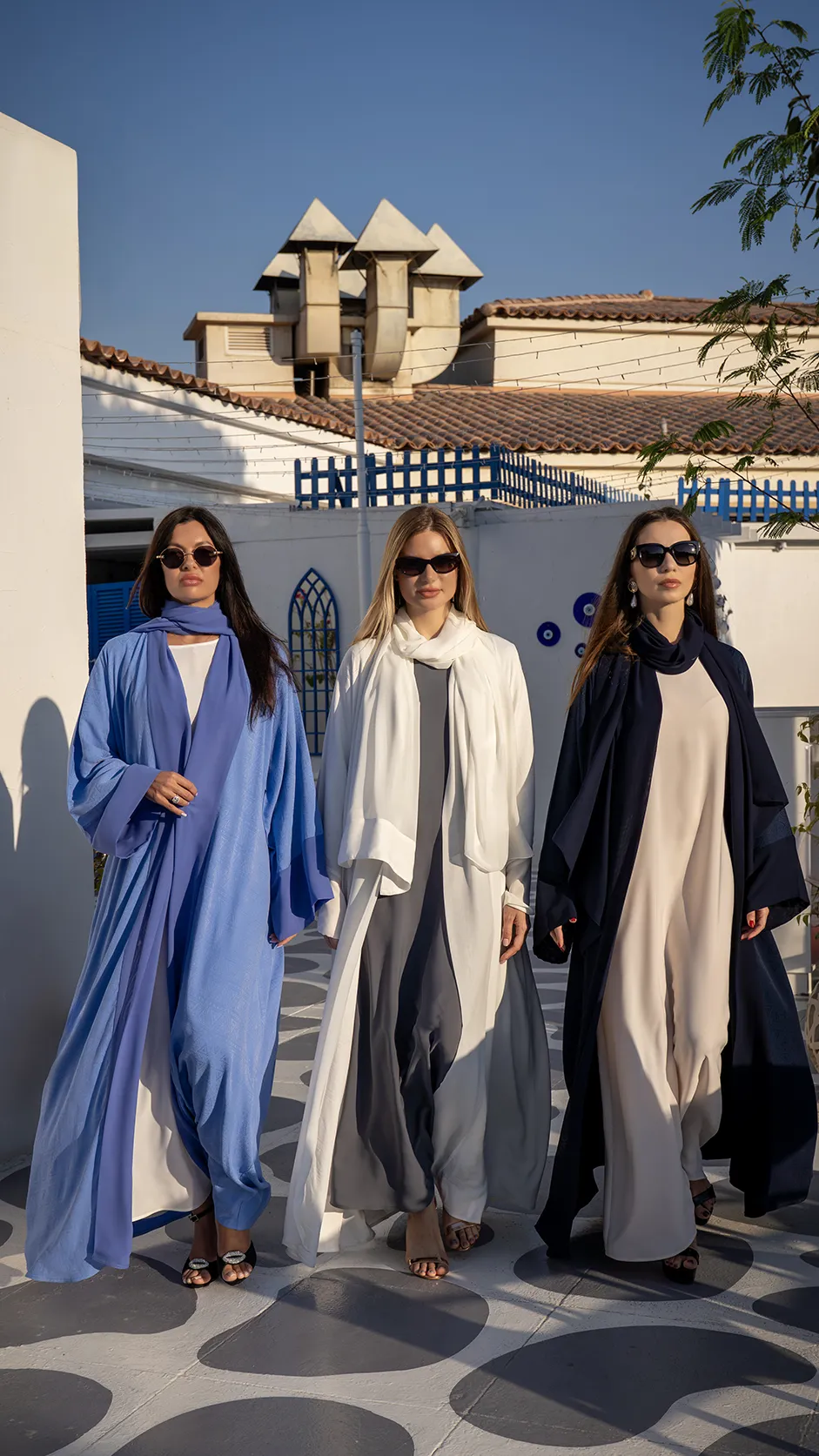 Jacquard Open-Front Abaya