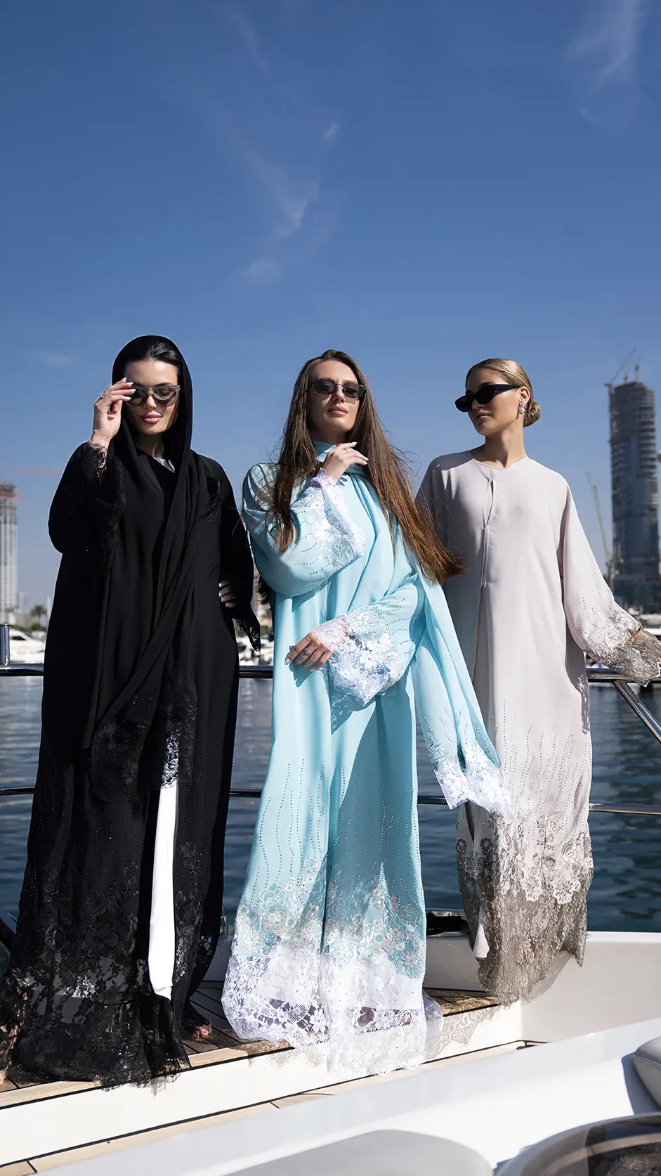 Lace Stone Embroidered Abaya