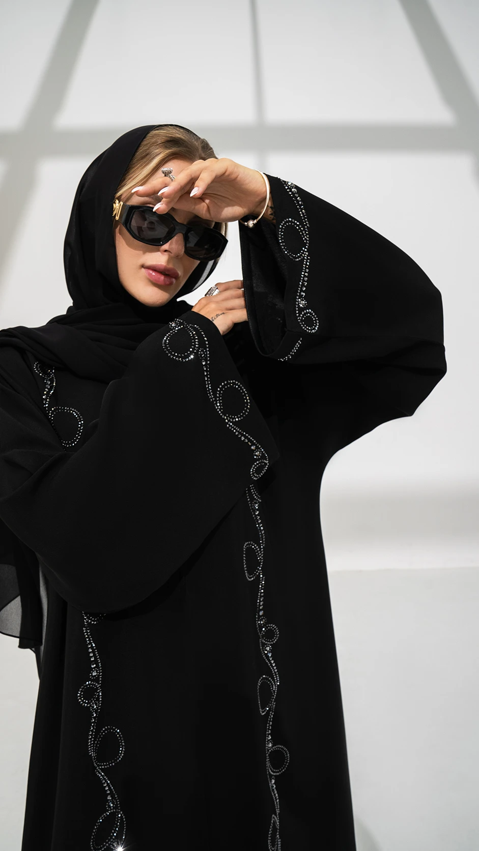 Luxury Black Stone Abaya