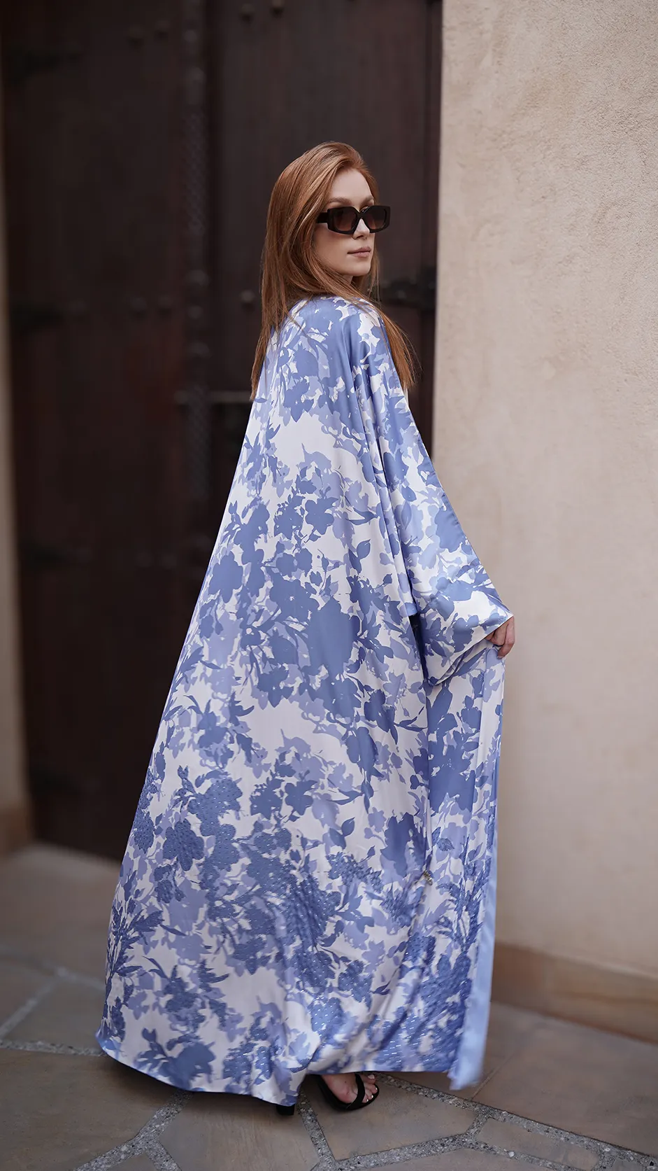 Luxury Double-Silk Stone Abaya