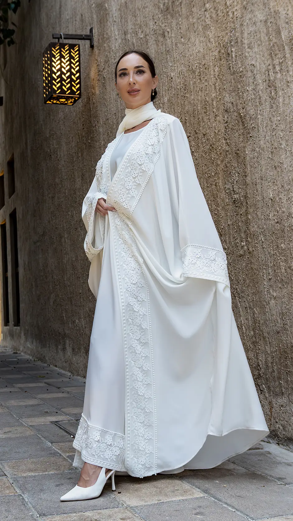 Luxury Lace Stone Abaya
