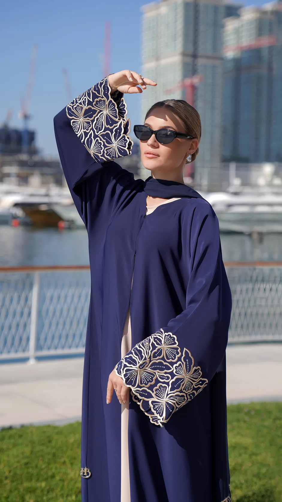 Embroidered Sleeve Abaya