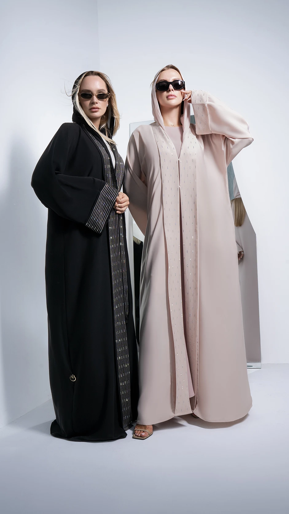 Stone Abaya with Double Stitch