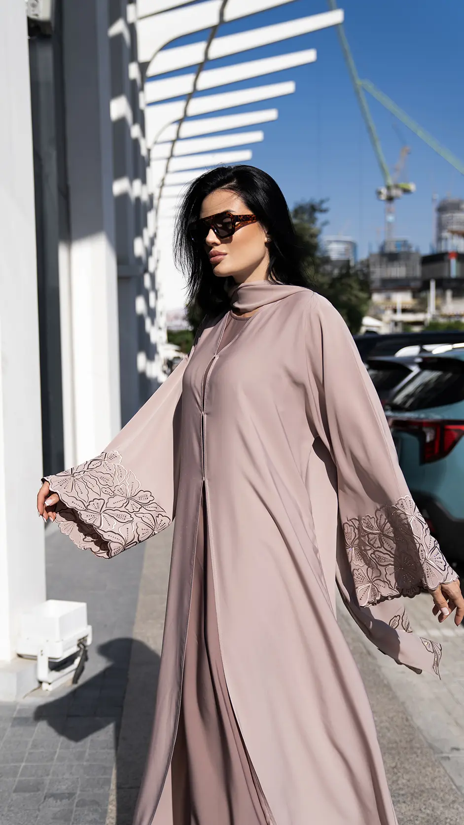 Embroidered Sleeve Abaya