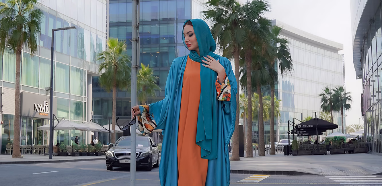 double layered abaya