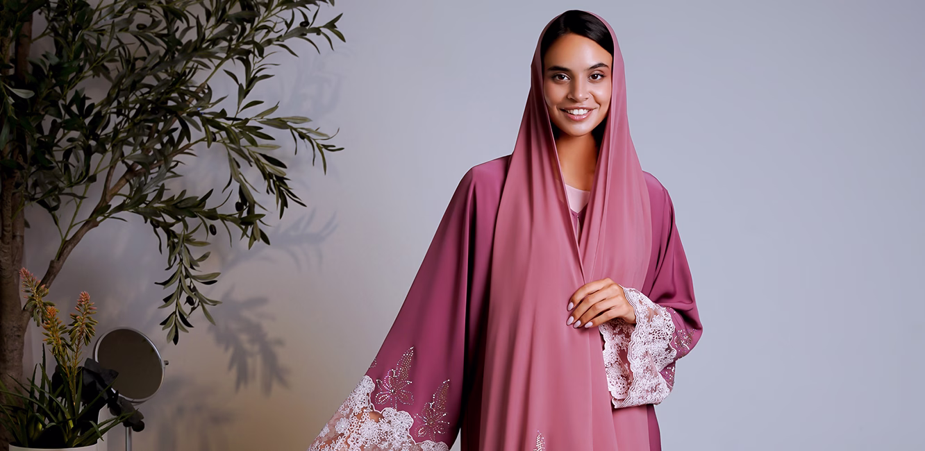 floral dantel abaya