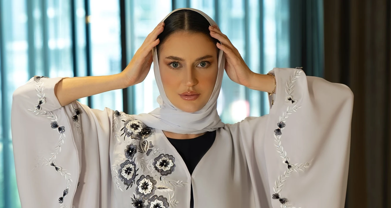 an abaya made from viscose fabric