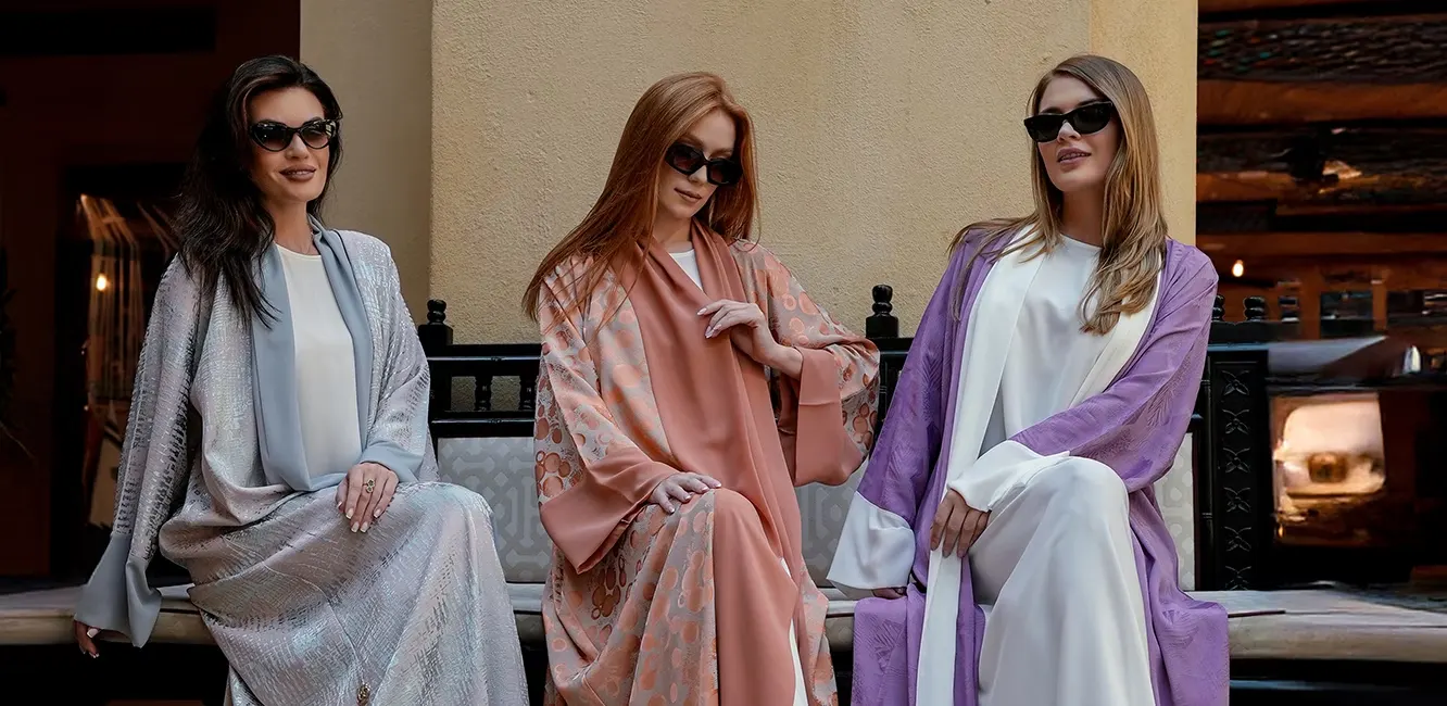 Self-printed open abayas