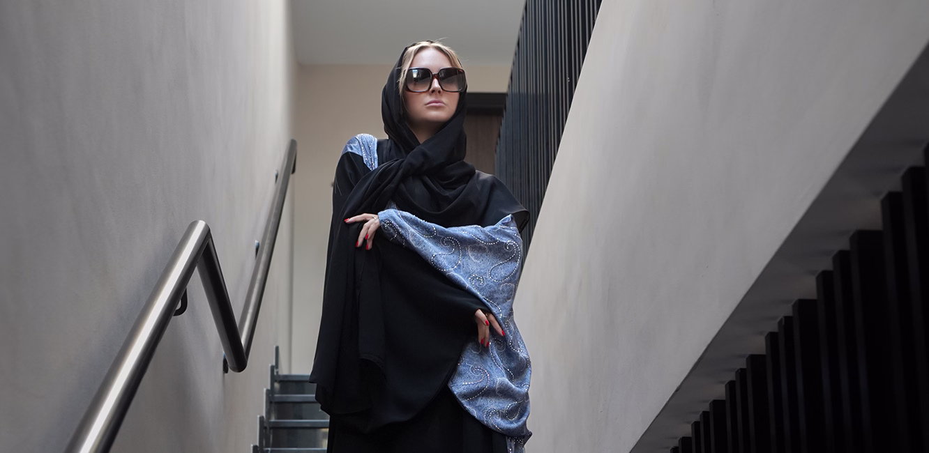 an abaya made from viscose fabric