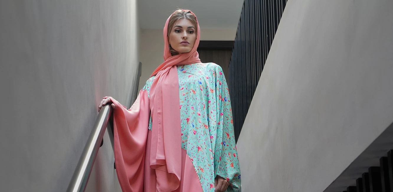 an abaya made from crepe fabric