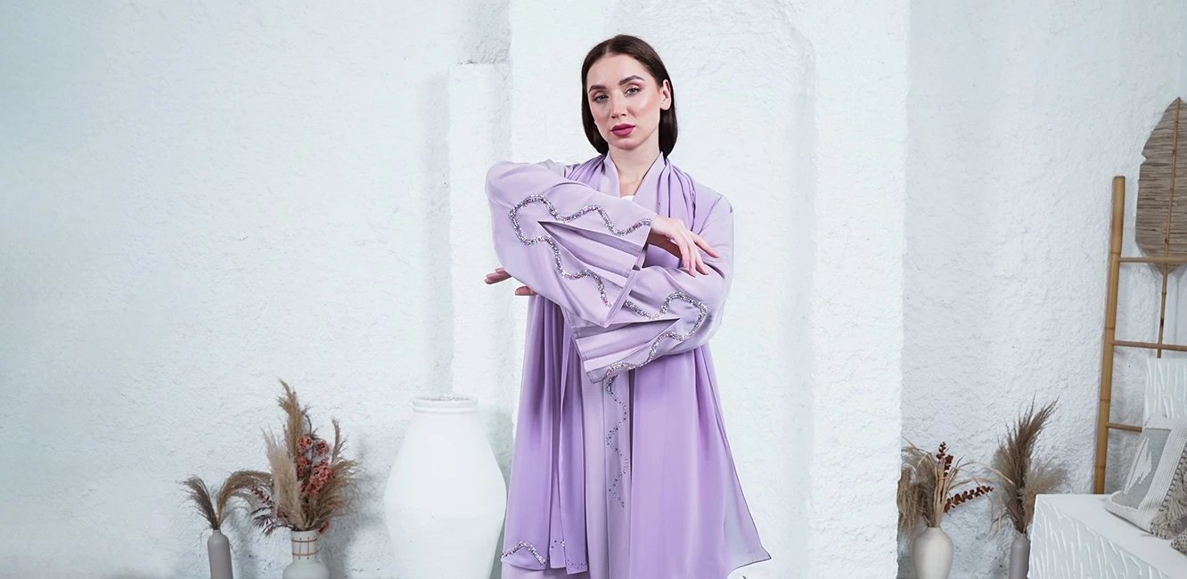 An abaya with stone embellishments