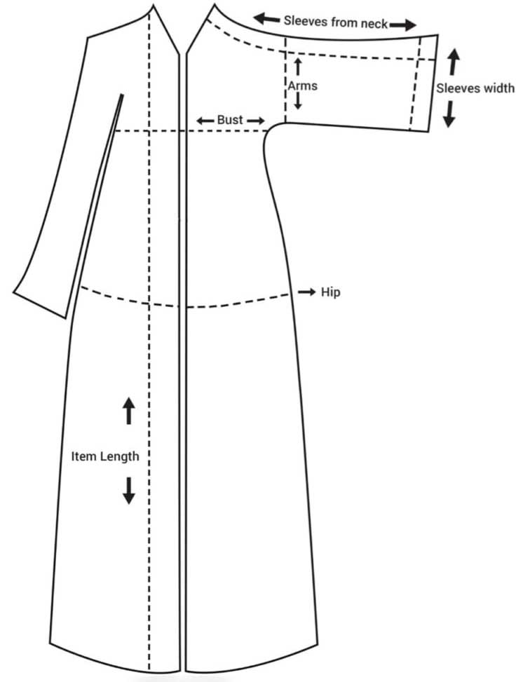 size guide for choosing abaya